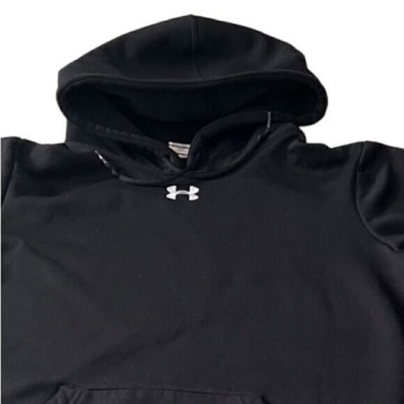 Under Armour Black Kangaroo Pocket Pull On Sweatshirt Hoodie Women's‎  Size S/M - Picture 7 of 14